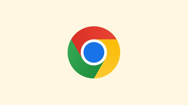 Logo quả bóng Chrome trên nền màu vàng.